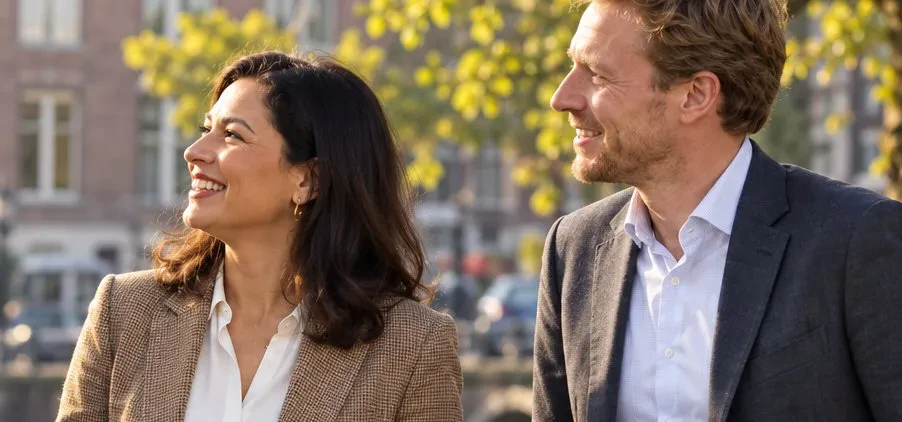 Jesse Hartgring in gesprek met een cliënt